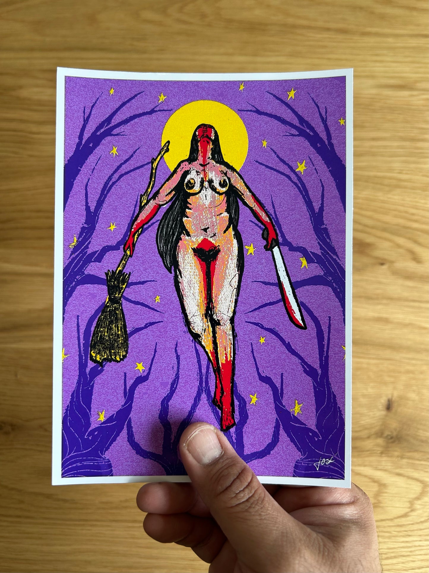 sacred feminine rage postcards