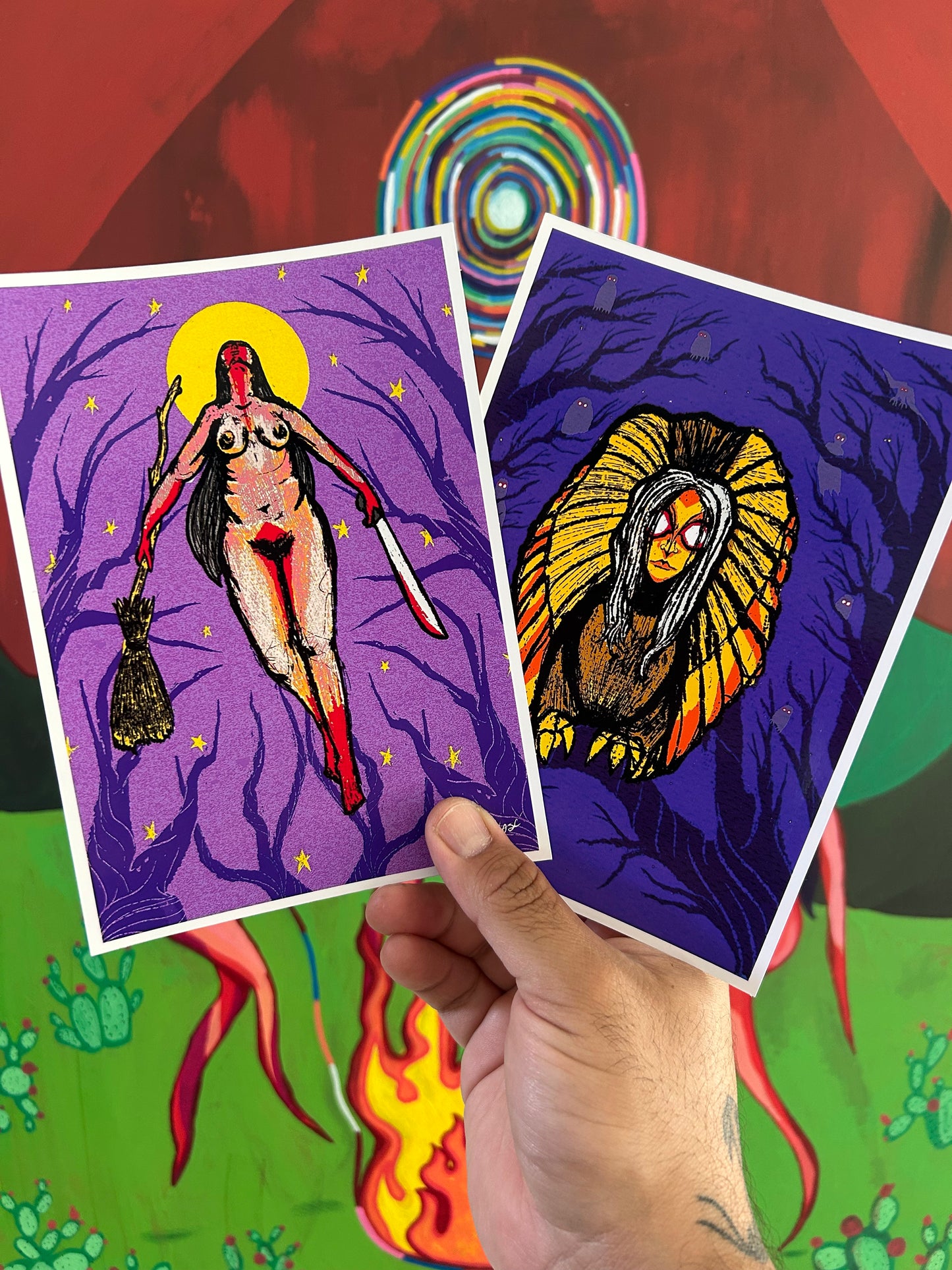 sacred feminine rage postcards