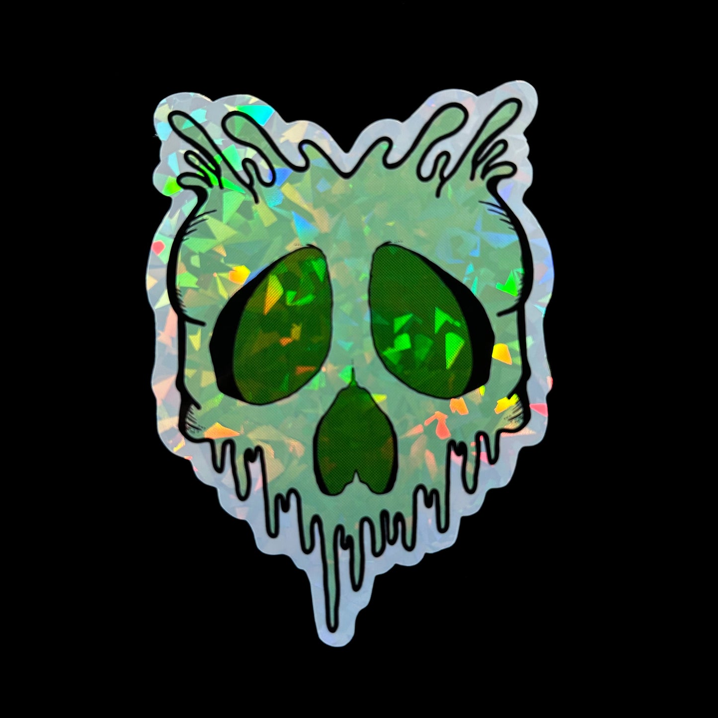dripping skull sticker.