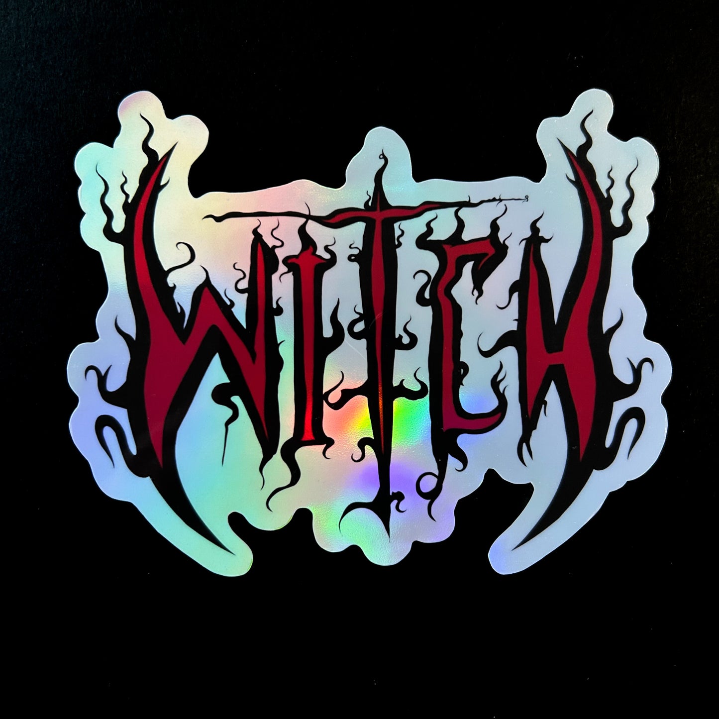 WITCH metal logo sticker